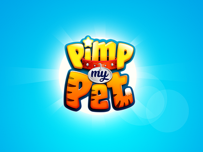 Pimp My Pet 3d logo 3d title boardgame boardgames cartoon logo game branding game logo game title kids logo title design