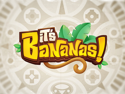 It s Bananas! 3d logo 3d title board game boardgame boardgames cartoon logo game branding game logo logo design title design