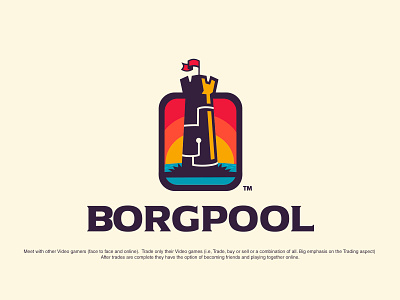 Borgpool boardgame boardgames fun branding logo design logo design branding studio logo title design
