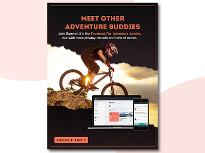 Meet Other Adventure Buddies Banner Design adventure banner banner design bannerbazaar creative banner cyclist design social media banner