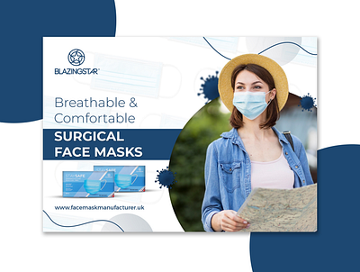 Breathable & Comfortable Surgical Face Masks Banner Design banner banner design bannerbazaar creative banner design masks social media banner surgical