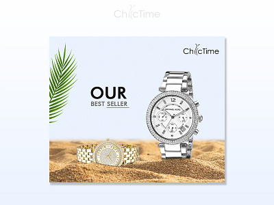 Chic Time Banner Design banner banner bazaar bannerbazaar brand branding creative banner design diamond google ad banner logo social media banner watch