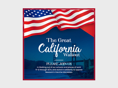 California Walkout Banner Design banner banner bazaar bannerbazaar california creative creative banner design flag google ad banner social media social media banner