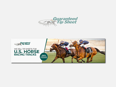 Guaranteed Tip Sheet Banner Design banner banner bazaar bannerbazaar concept creative creative banner design google ad banner horse illustration logo racing riding social media banner track