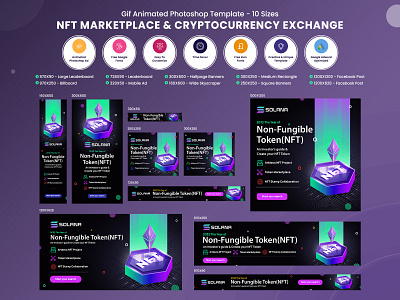 NFT Marketplace & Cryptocurrency Exchange Banner Design