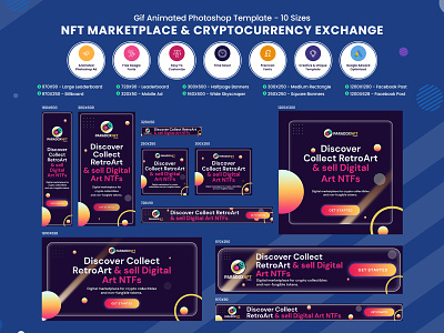 NFT Marketplace & Cryptocurrency Exchange Banner Design