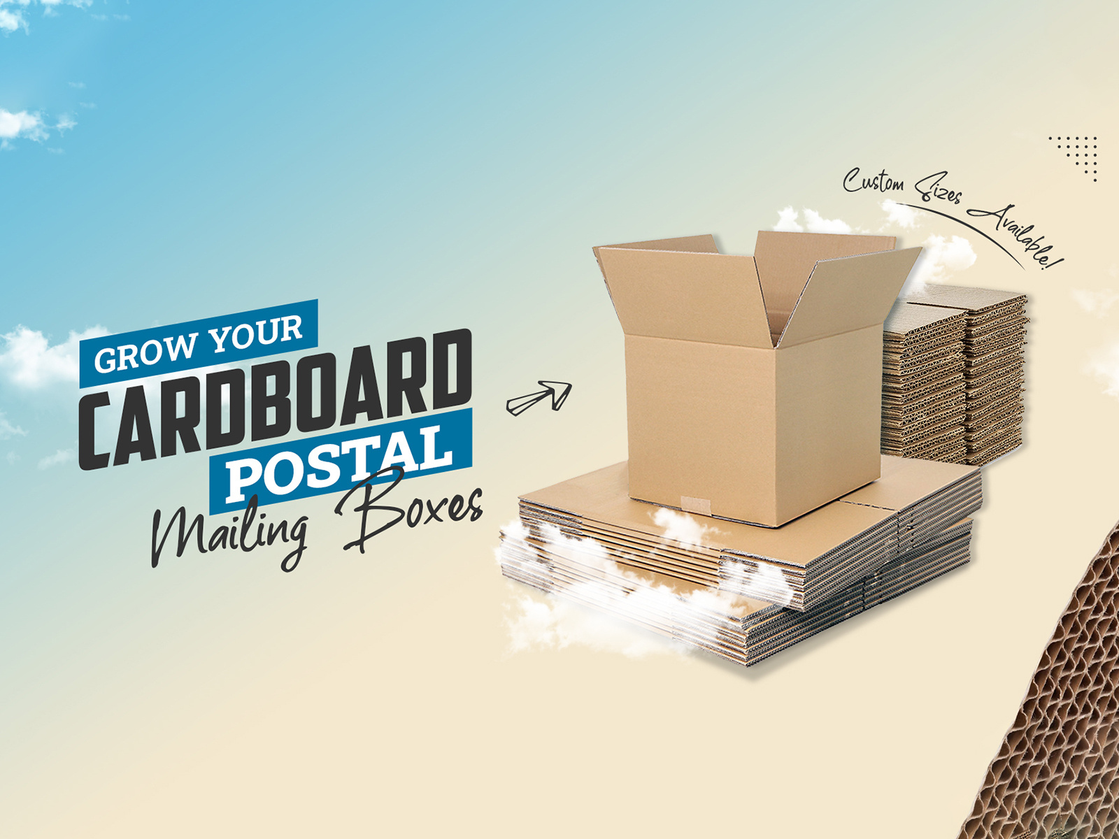 Cardboard Postal Banner Design by Banner Bazaar on Dribbble