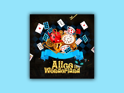 Alice In Wonderland Banner Design | Social Media Posts