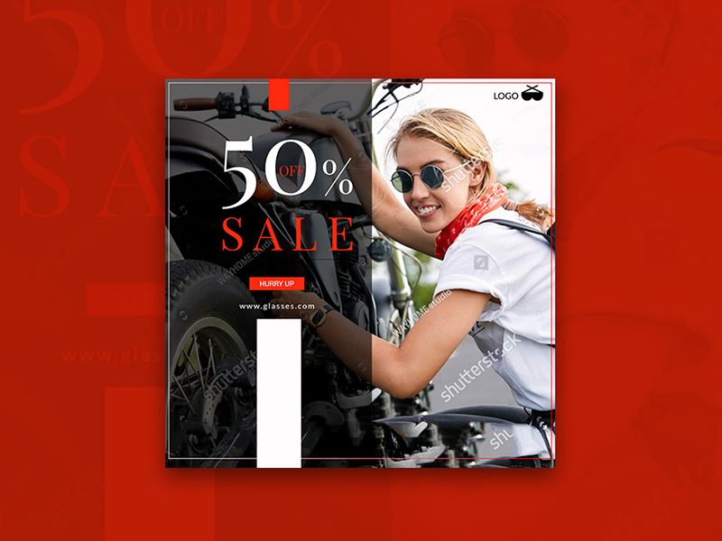 Glasses Off Sale Banner Design By Banner Bazaar On Dribbble