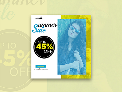 Summer sale 45 % off - banner design