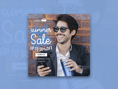 Summer sale up to 50% off - banner design.