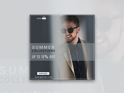 Summer collection 70% off - banner design. banner banner small cover creative banner google ad banner instagram banner linked banner off sale slider social media banner summer