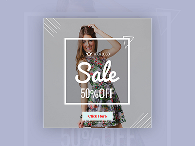 Sale 50% off - banner design