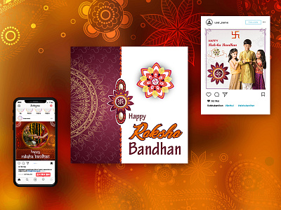 Raksha bandhan - banner design banner creative banner design illustration instagram banner rakhi design raksha bandhan social media banner