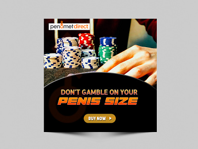 Don't Gamble On Your Penis Size banner banner bazaar banner design banner small bannerbazaar cover creative banner design google ad banner sale social media banner