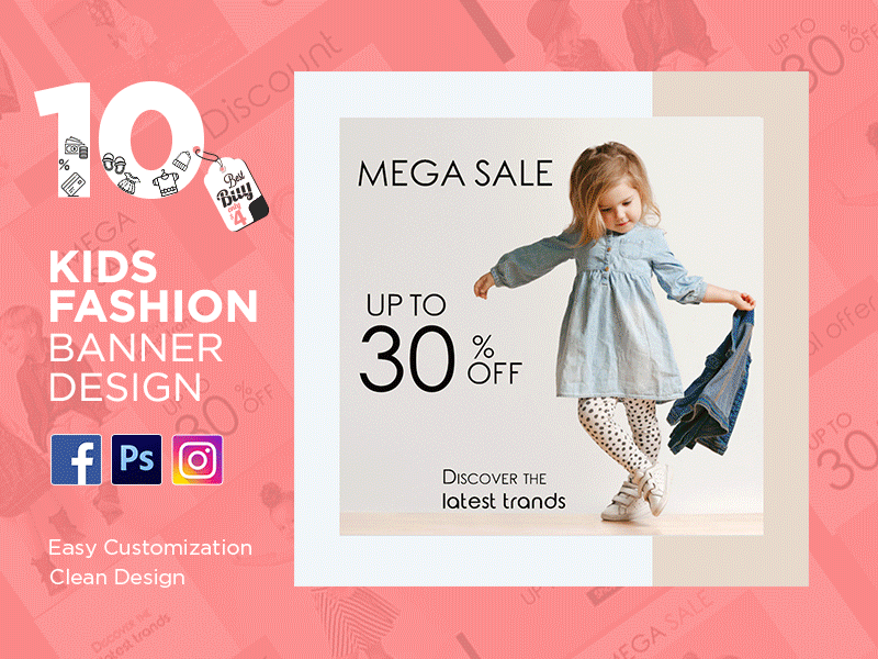 Kids Fashion Sale Animated Banner by Banner Bazaar on Dribbble