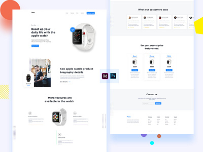 Apple Watch Landing Page agency apple apple watch business landing landingpage smartwaatch ui ui design ux