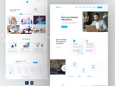 Agency Landing Page agency app landing app landing template branding business clean creative design