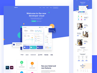 Method UI KIT agency app design app landing business clean creative design marketing minimal ui