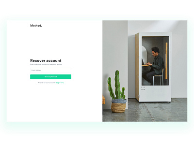 Recovery-Page Inspiration agency business clean creative design forget login marketing minimal recoverypage redesign signin signup