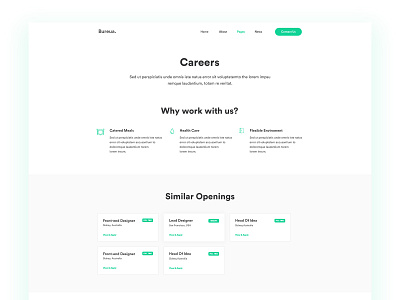 Career Page UI KIT agency app design app landing business career careers page clean creative design marketing minimal ui