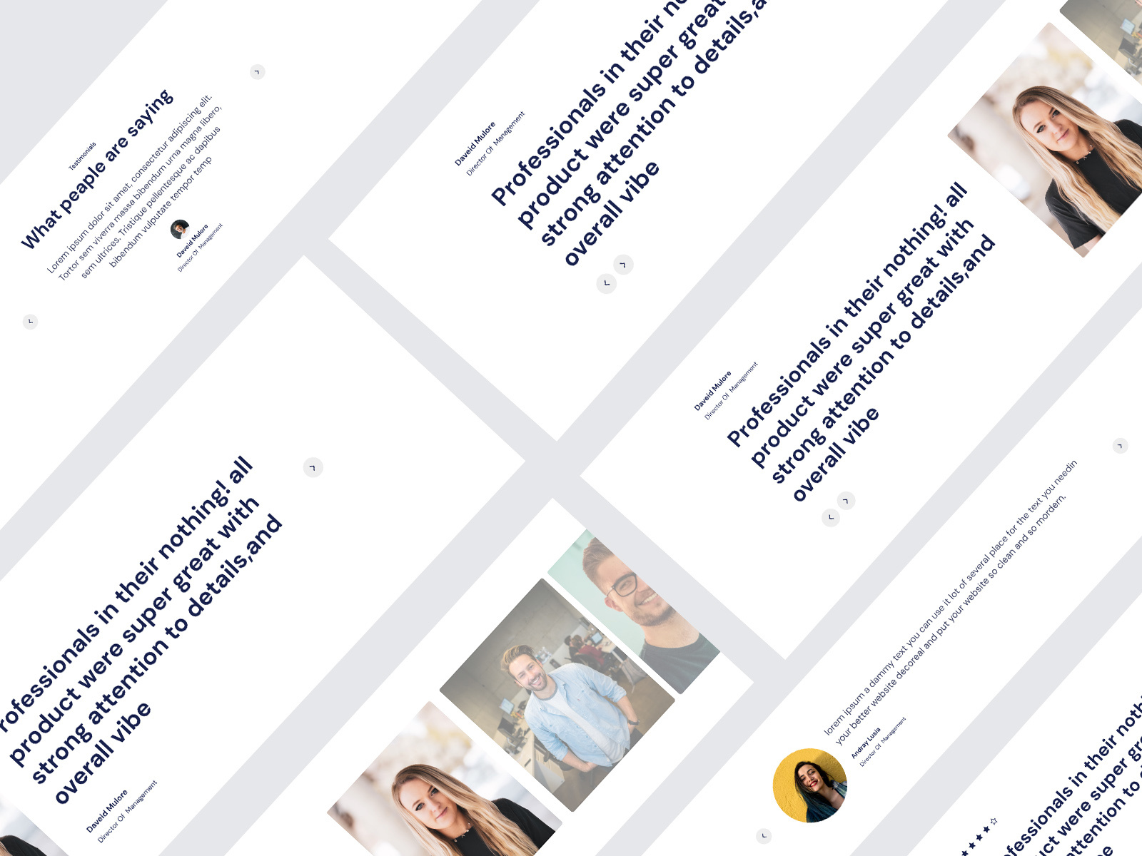 Testimonials UI KIT by MD Rony Howladar ⭐ on Dribbble