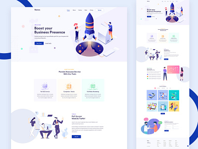 Ruines - Digital Agency Landing Page agency app design app landing app landing template business clean creative design marketing minimal uiux