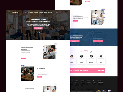 Startup Landing Page agency app design app landing app landing template business clean creative design marketing minimal ui