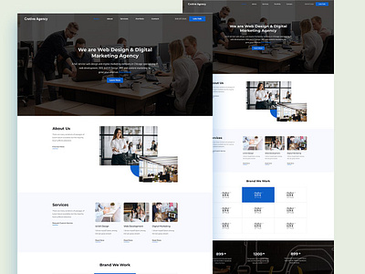 Creative Agency Landing Page! agency banners blog marketing marketing template kit social media social media services social network store