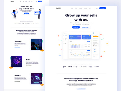 2 in 1 Sass Landing Ui KIT