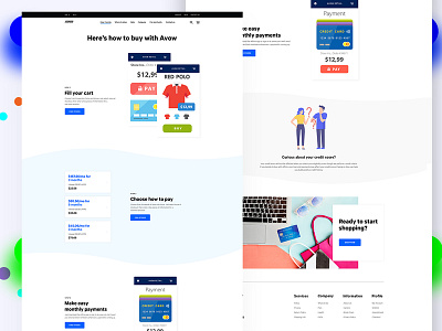 How it work Page Concept app landing clean creative home how it work page template work work page