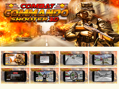 Combat Commando Shooter 3D 2d games 3d games games graphics shooter