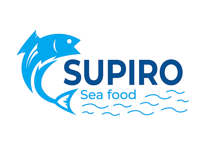 Supiro Sea Foods design logo sea foods