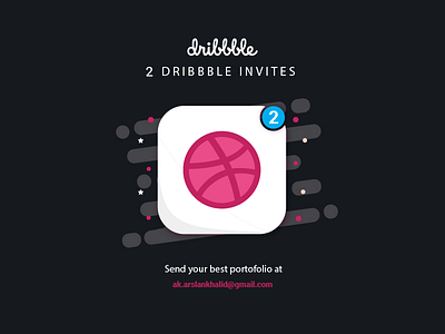 2 Dribbble Invitations invite