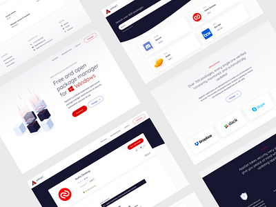 Windows Package Manager app application manager concept design desktop landing product redesign system tools management ui user experience ux web webdesign windows manager