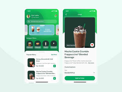 Starbucks App app apps clean ui cleaning coffee coffee app coffeeshop design gradient mesh gradient redesign starbucks starbucks redesign store ui ui ux uiux ux