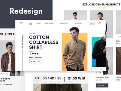 #CaseStudy : Redesign heymale.id Concept branding case study design fashion brand fashion design man photoshop simple ui ui ux ui trends uiux ux ux case study web