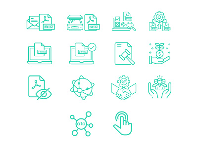 Invoice Icons Design abstract app branding design icon icons identity mark set type typography