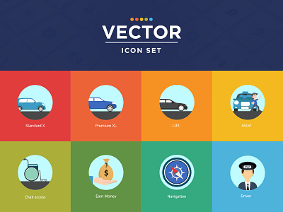Colorful Vector Icon Set Design abstract app branding design icon icons identity illustration ios letter logo mark mascot navigation set type