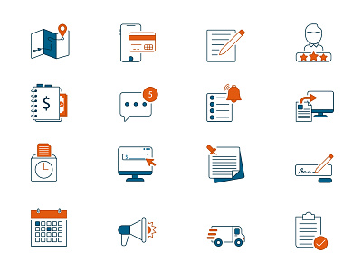 Service Flat Icons Set