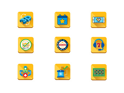Game Icon Design app app icons casino casino icons design game game icon gaming icon icon design icon set icons illustration set