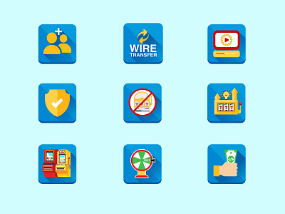 Wire Transfer Icon Design app app icons branding design game game icon icon icon design icon set icons illustration set vector