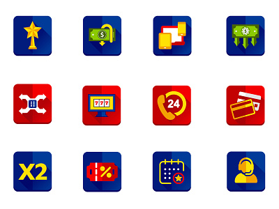 Game Icons app icons casino design game game icon gaming icon icon design icon set illustration set typography