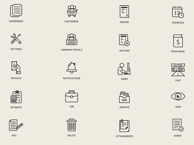 Dashboard Icons Design app app icons design icon icons identity mark set type typography