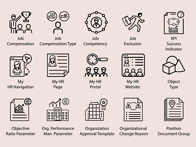 Job Icon Design abstract app app icons branding design icon icons identity mark set type typography