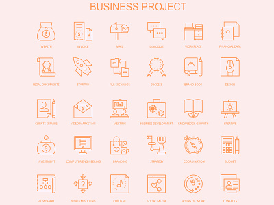 Business Project Icons Design