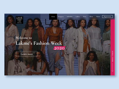 Lakme's Fashion Week branding design flat interaction design minimal typography ui ui ux ux web website