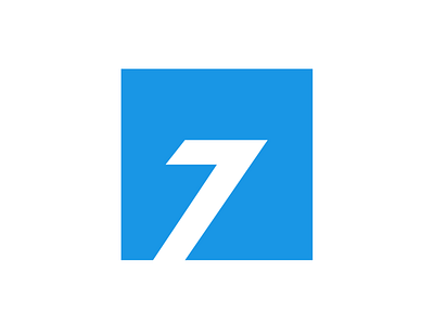 7 Seven branding flat icon logo vector
