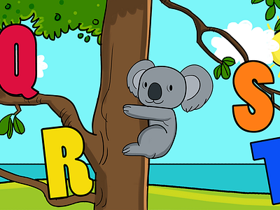 Alphabet - Book Illustration alphabet story animal book illustration cute education kids story illustration tree