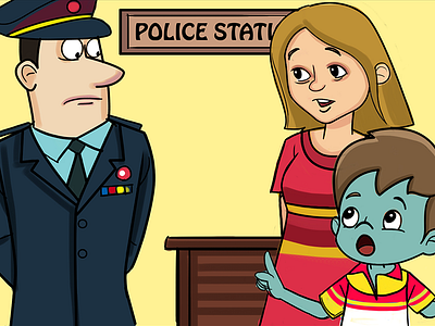 Police Station Illustration